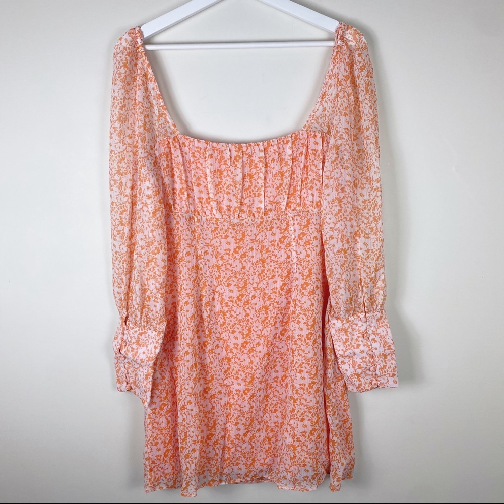 The East Order Peaches Floral Mini Dress